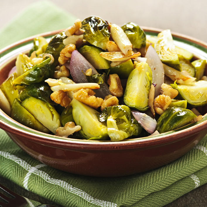 Roasted brussels sprouts dish